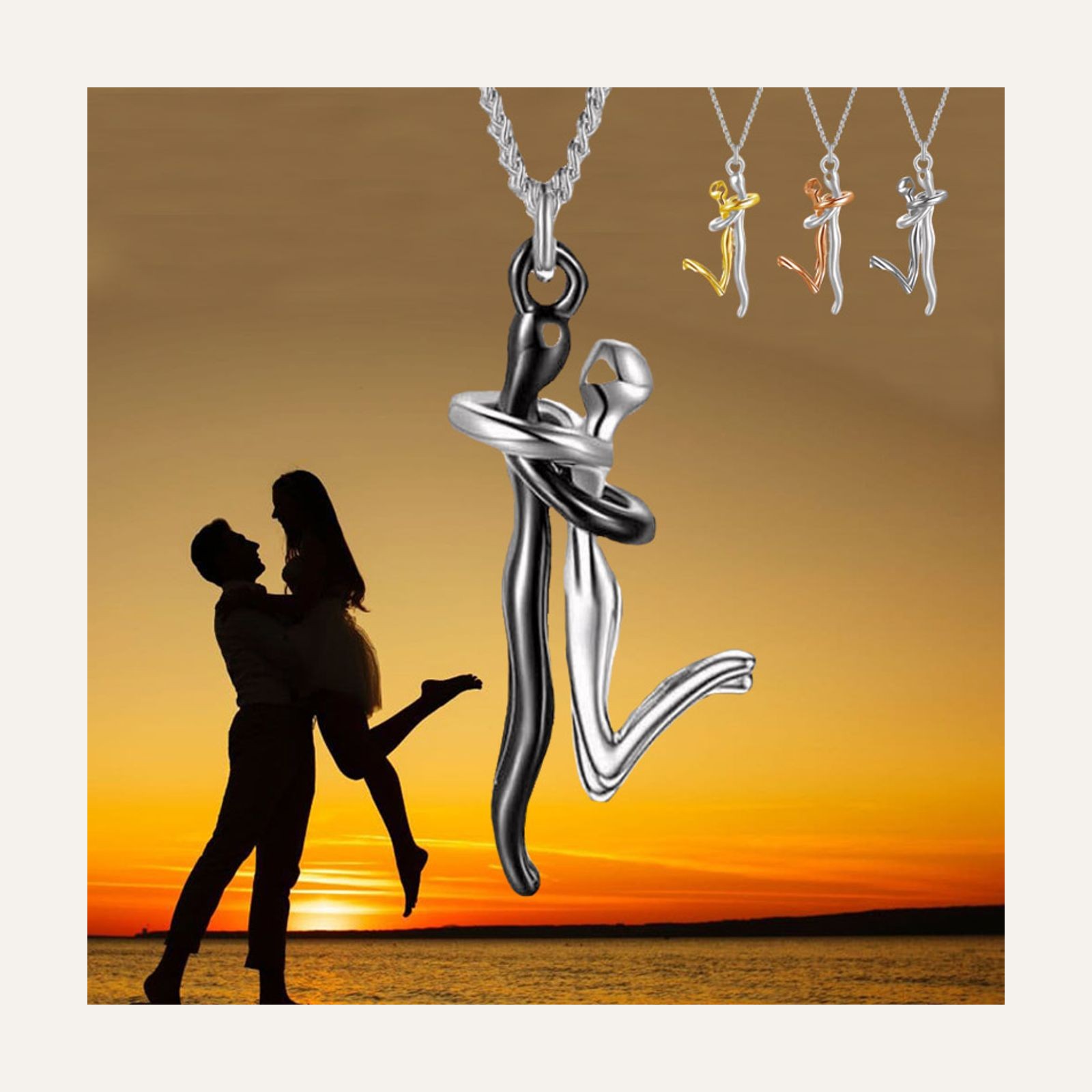 Love Hug Doll Pendant Necklace