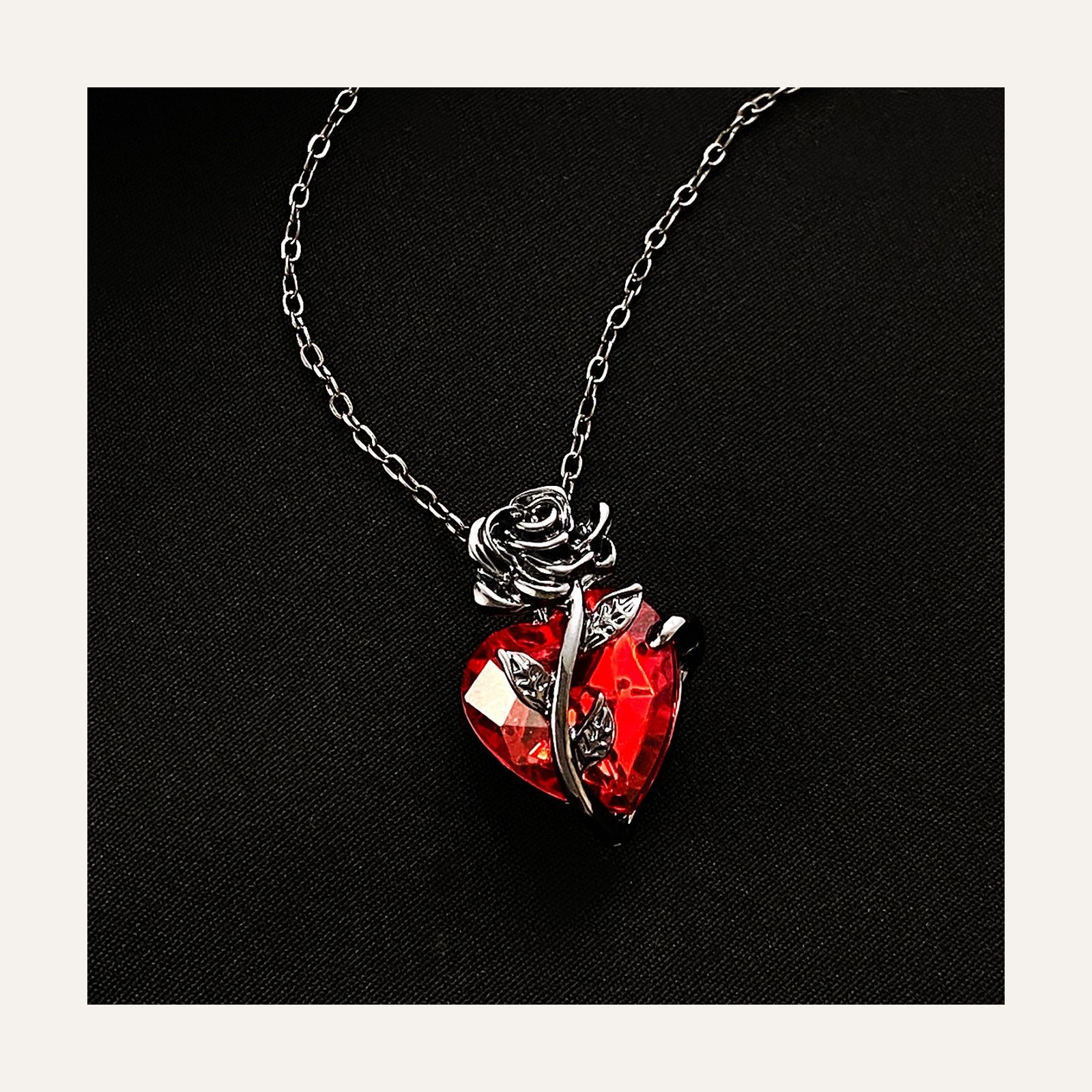 Rose Heart Necklace