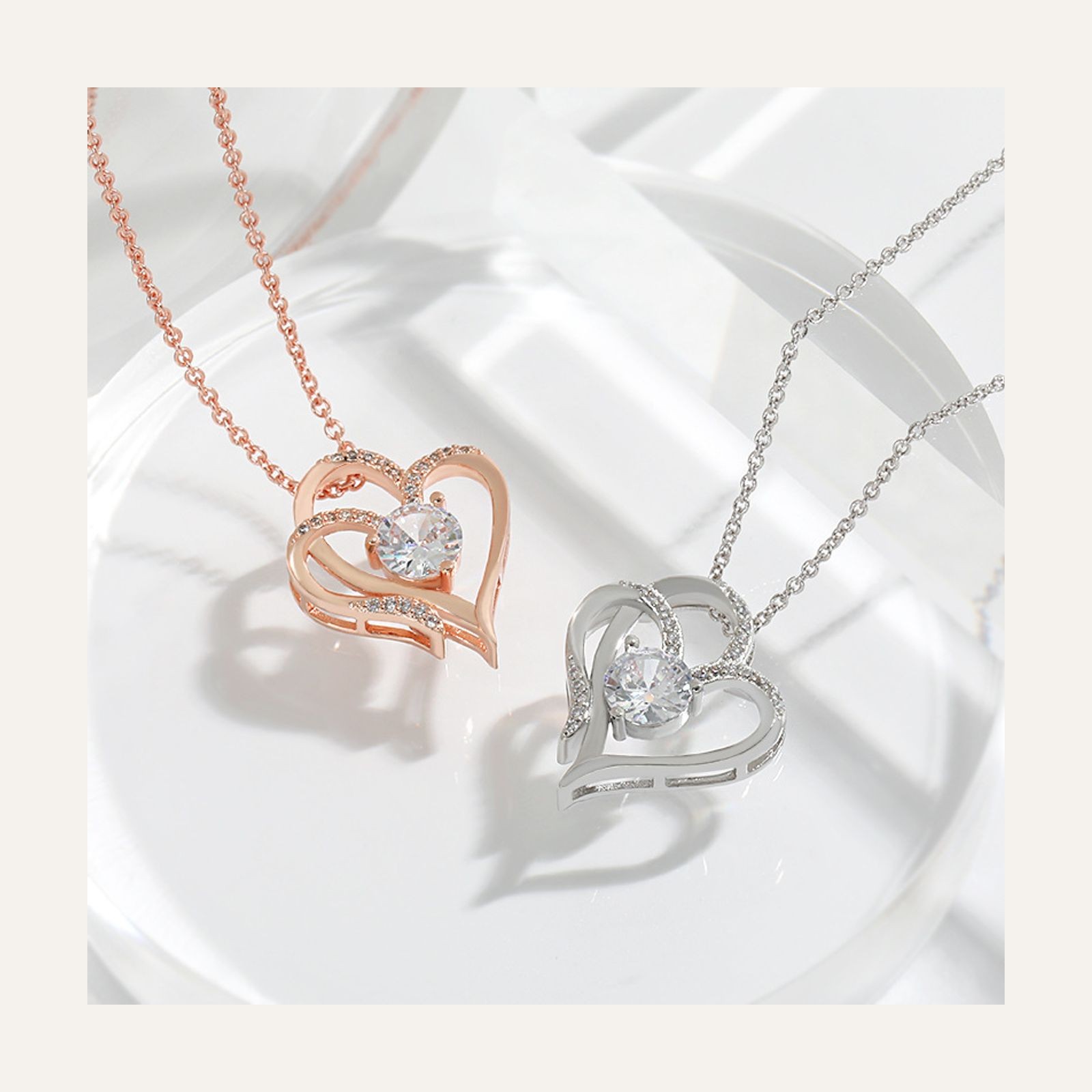 Double Heart Necklace