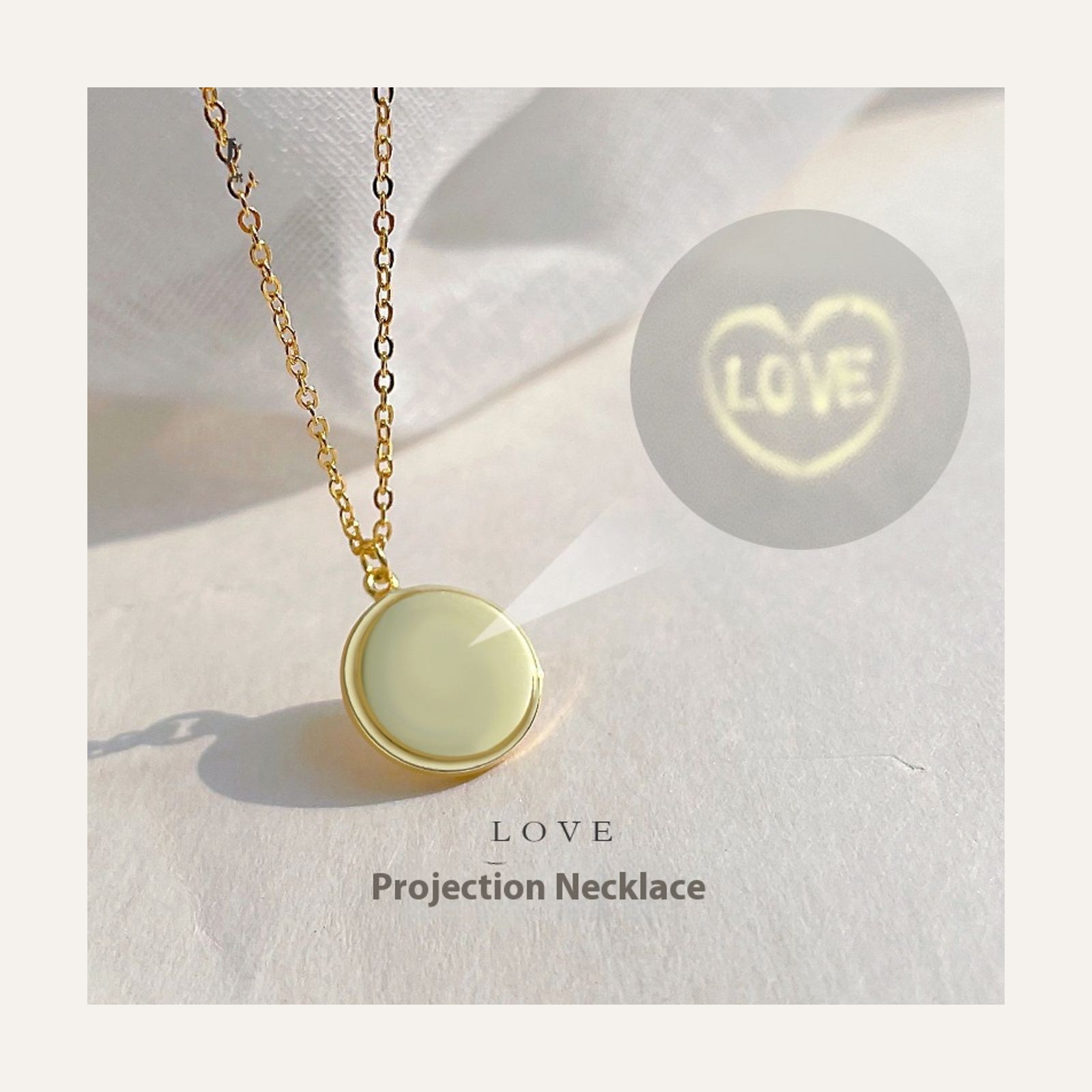 I Love You Projection Necklace