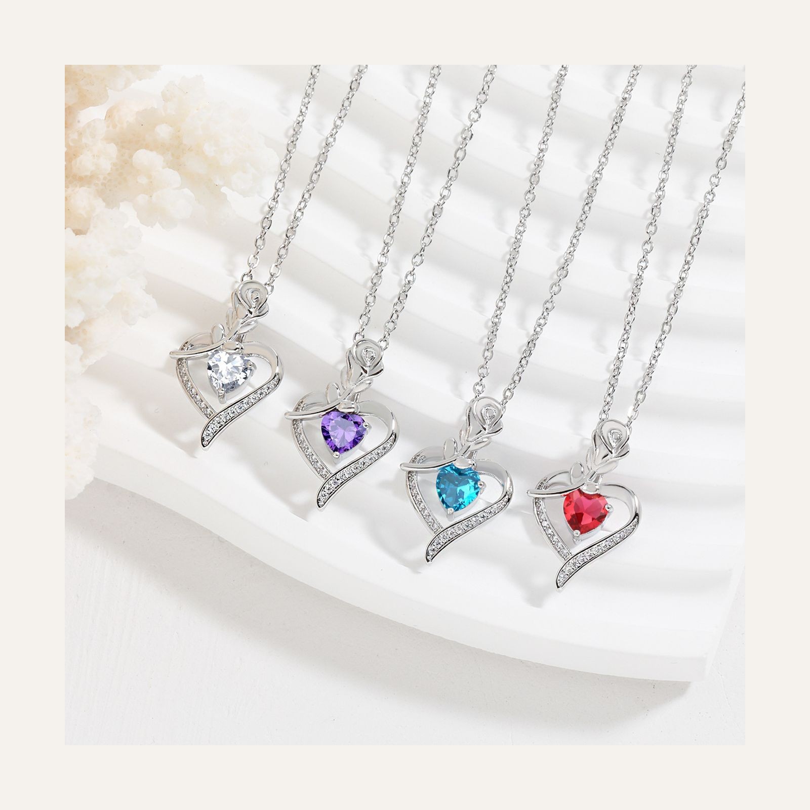 Everlasting Rose Heart Necklace